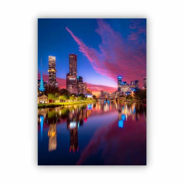 Canvas Print of A Gaze Down the Yarra River, Melbourne, Victoria