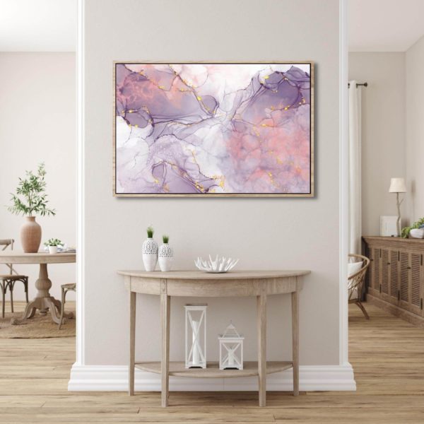 Canvas Print of Alcohol Ink Painting in a Room