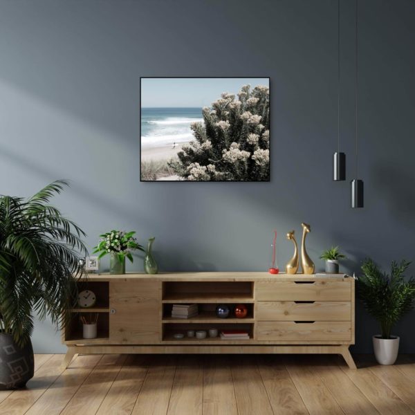 Canvas Print of Blooming by the Beach in Living Area