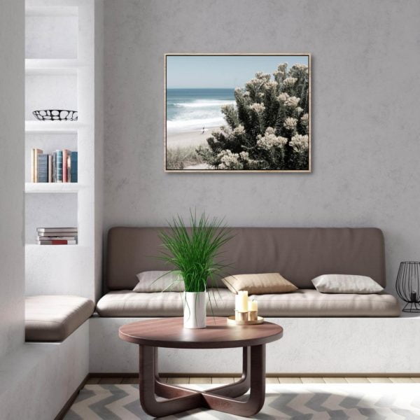 Canvas Print of Blooming by the Beach in Living Room