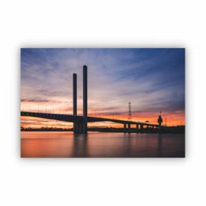 Canvas Print of Bolte Bridge Sunset landscape, Melbourne, Victoria