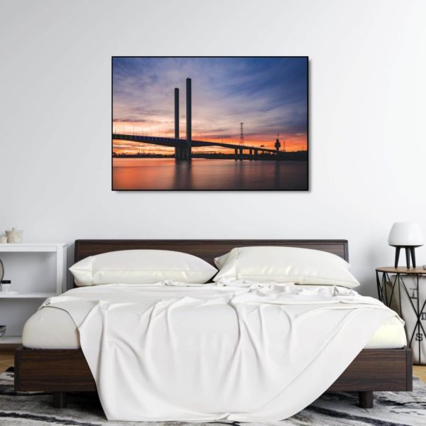 Canvas Print ofBolte Bridge Sunset landscape, Melbourne, Victoria in Bedroom