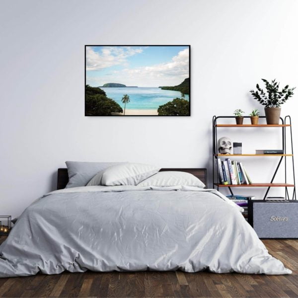 Canvas Print of Champagne Beach in Bedroom