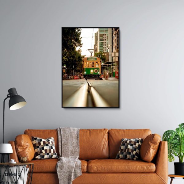 Canvas Print of City Circle Tram, Melbourne, Victoria in Living Room