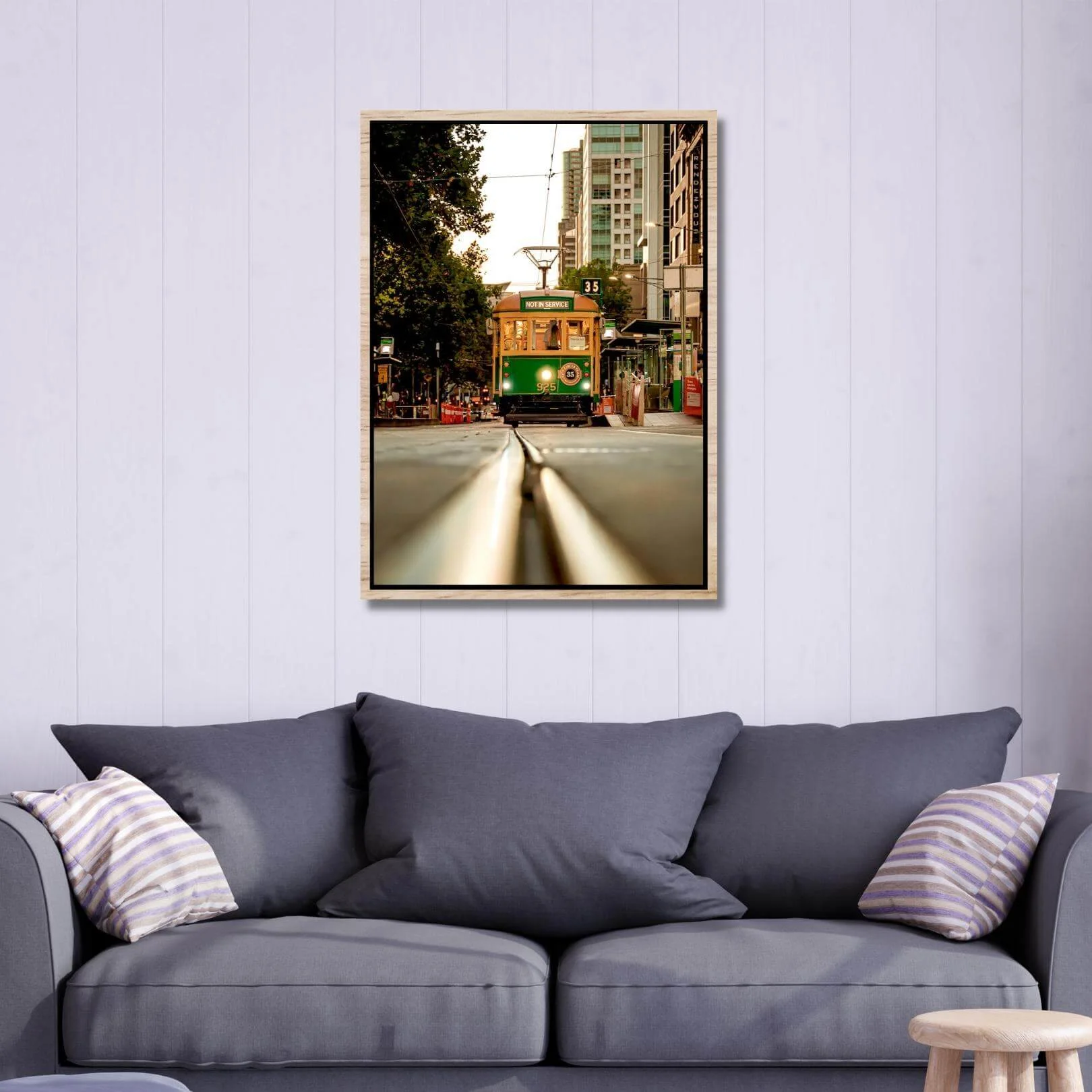 Canvas Print of City Circle Tram, Melbourne, Victoria in Living Room