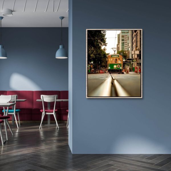 Canvas Print of City Circle Tram, Melbourne, Victoria in Dining Area