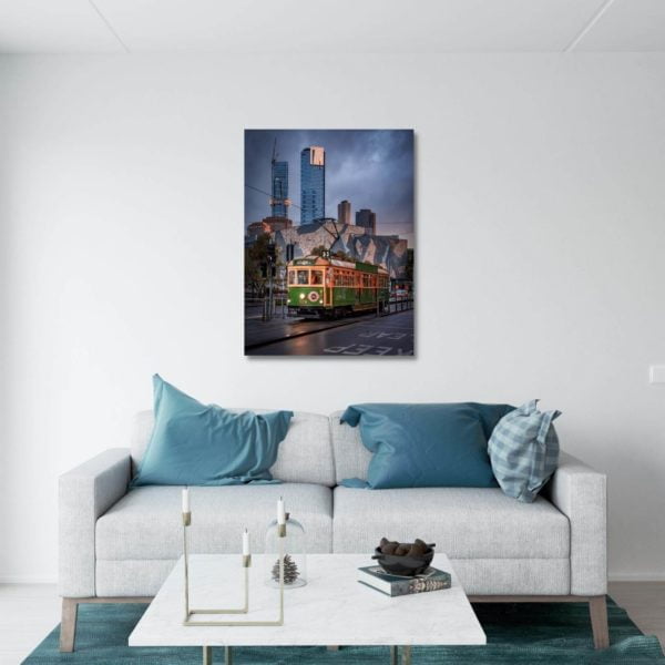 Canvas Print of City Circle W Class Tram, Melbourne, Victoria in Living Room