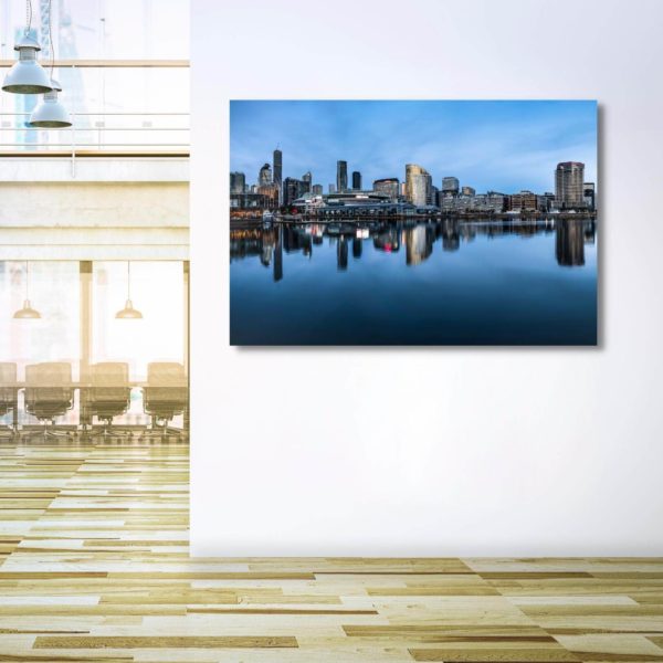 Canvas Print of Docklands Panorama, Melbourne, Victoria in Hallway