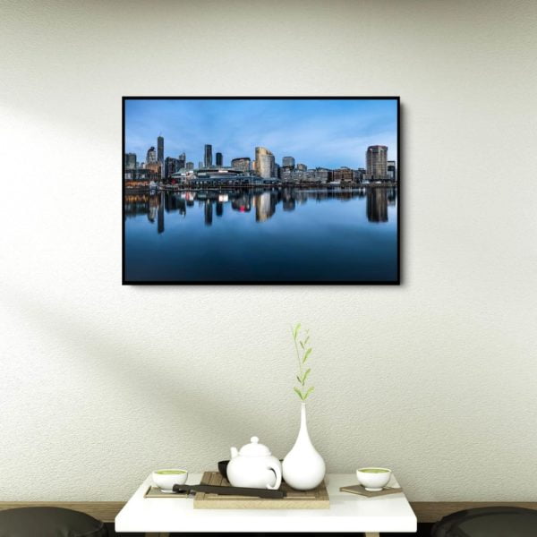 Canvas Print of Docklands Panorama, Melbourne, Victoria in Japanese Dining Room