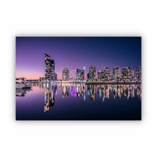 Canvas Print of Docklands Reflections, Melbourne, Victoria