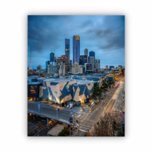 Canvas Print of Federation Square from Above, Melbourne, Victoria