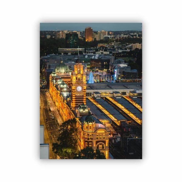Canvas Print of Flinders Street Station From Above