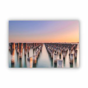 Canvas Print of Princes Pier Sunset, Melbourne, Victoria