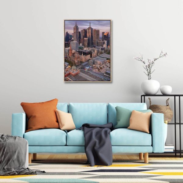 Canvas Print of The East End From Above in Living Room