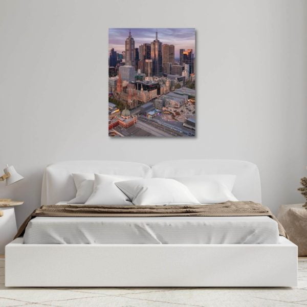 Canvas Print of The East End From Above in Bedroom