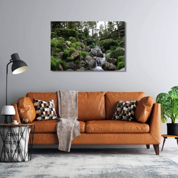 Canvas Print of Tropical Falls in Living Room