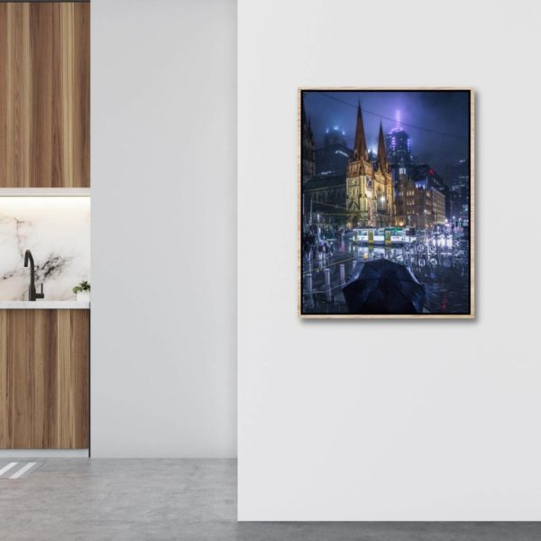 Canvas Print of Walking Out From The Station in Living Space