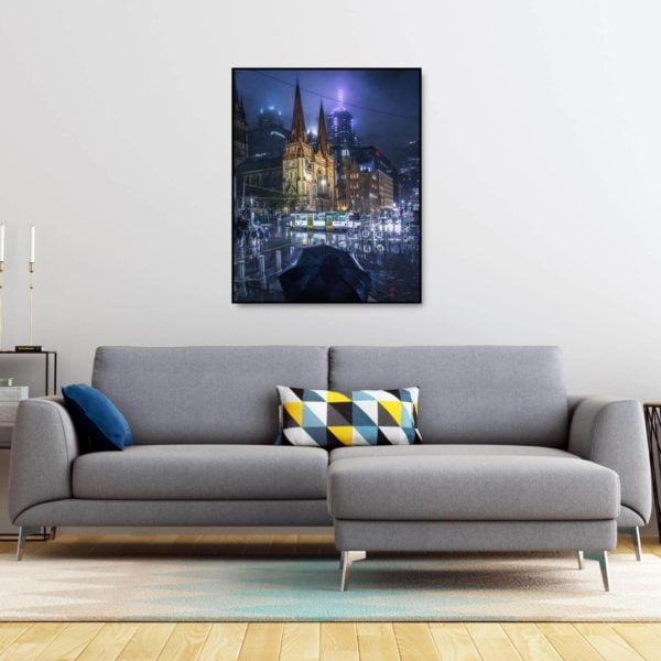 Canvas Print of Walking Out From The Station in Living Room