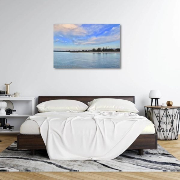 Canvas Print of Water and Sky in Bedroom
