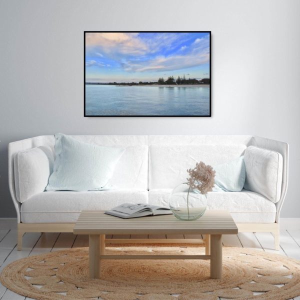 Canvas Print of Water and Sky in Living Area