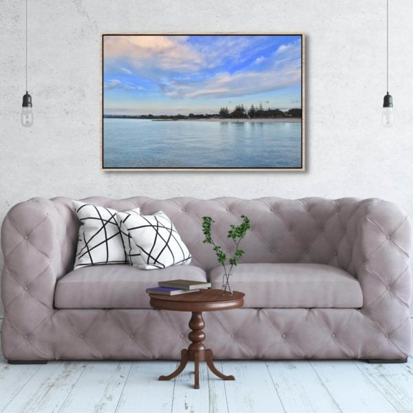 Canvas Print of Water and Sky in Living Room