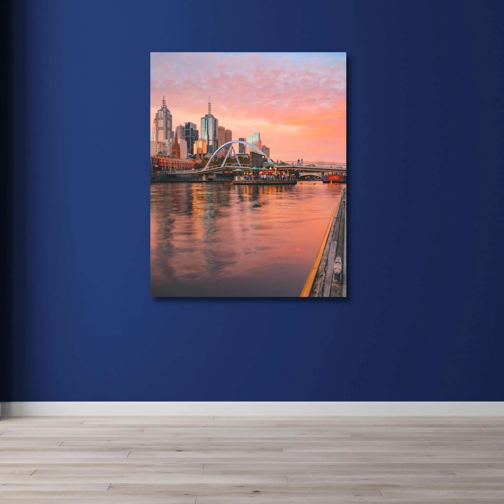 Canvas Print of Yarra River Sunset, Melbourne, Victoria