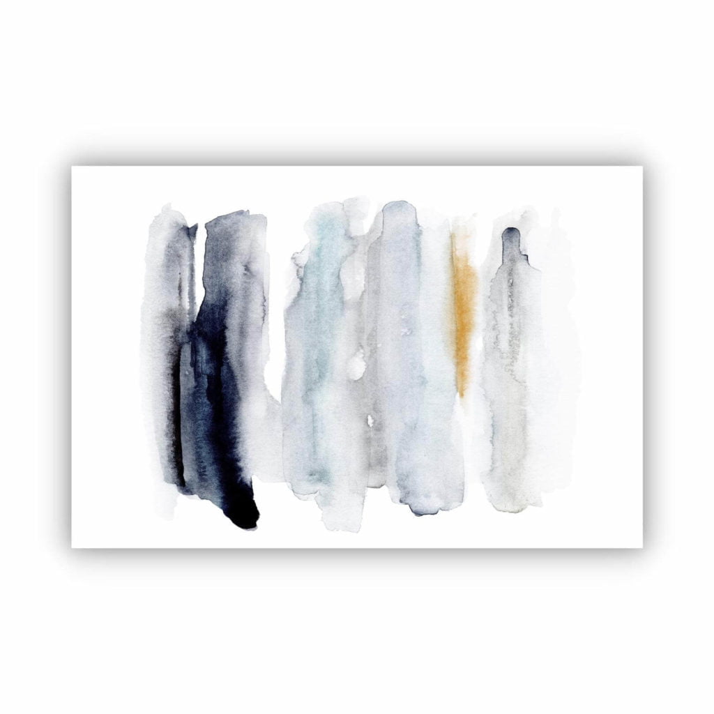 Abstract Grey Blue Nuances Aquarel Art - MEM Prints