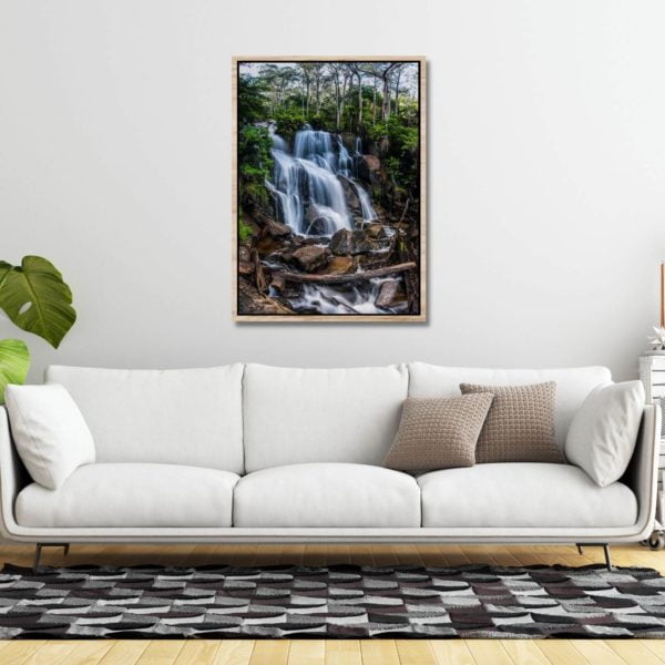 canvas print of toorongo falls victoria in living room