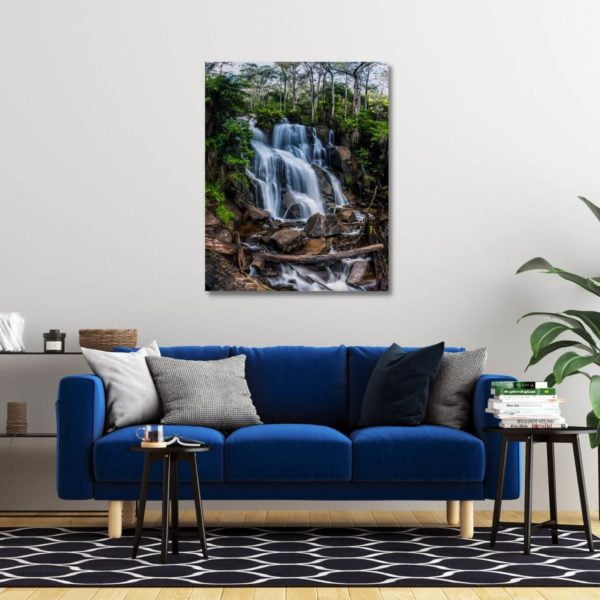 canvas print of toorongo falls victoria in living room