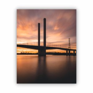 photo of the stunning Bolte bridge during sunset with beautiful clouds behind.