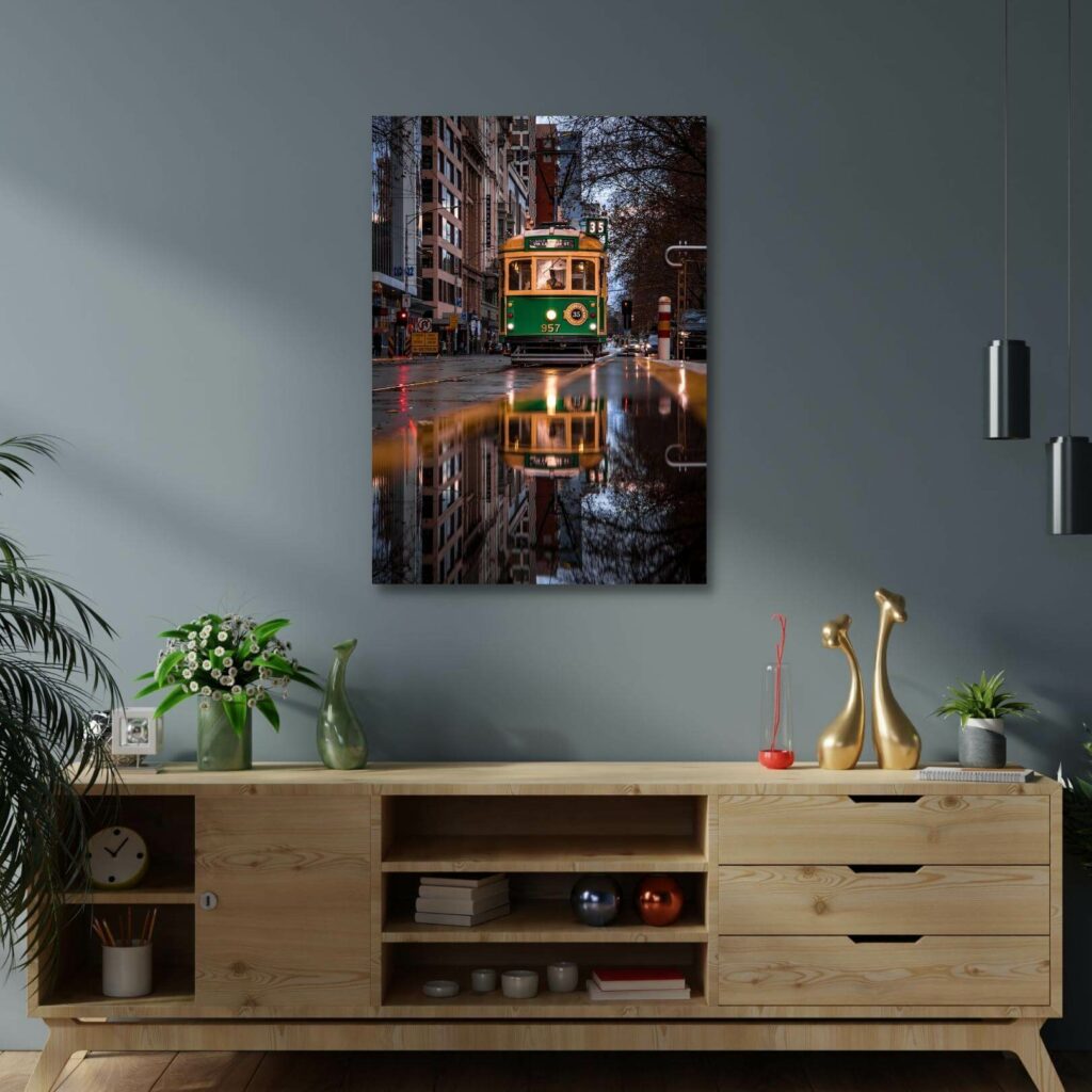 W Class Tram Reflection On Flinders - MEM Prints