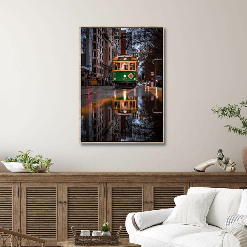 W Class Tram Reflection On Flinders - MEM Prints