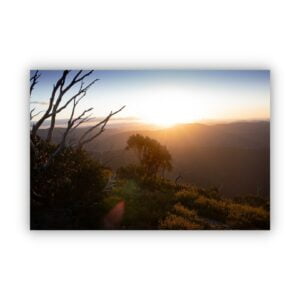 Sunset view from the mountains at Feathertop Victoria.