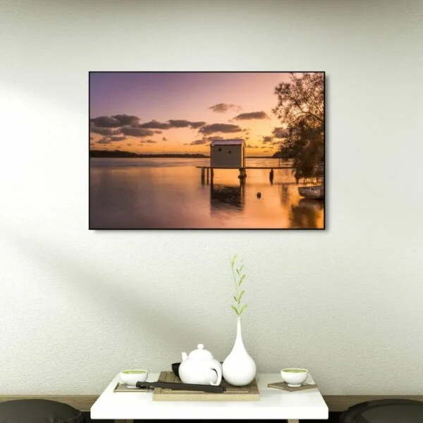 stunning warm sunrise photograph with river view in Noosa