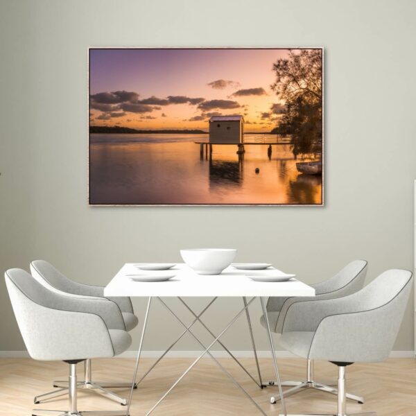 stunning warm sunrise photograph with river view in Noosa