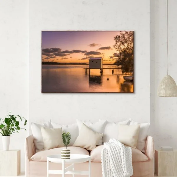 stunning warm sunrise photograph with river view in Noosa