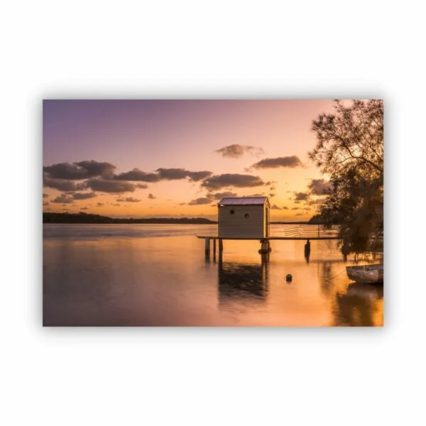 stunning warm sunrise photograph with river view in Noosa