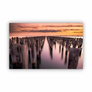 canvas print of amazing colours during sunset from the Princess Pier.