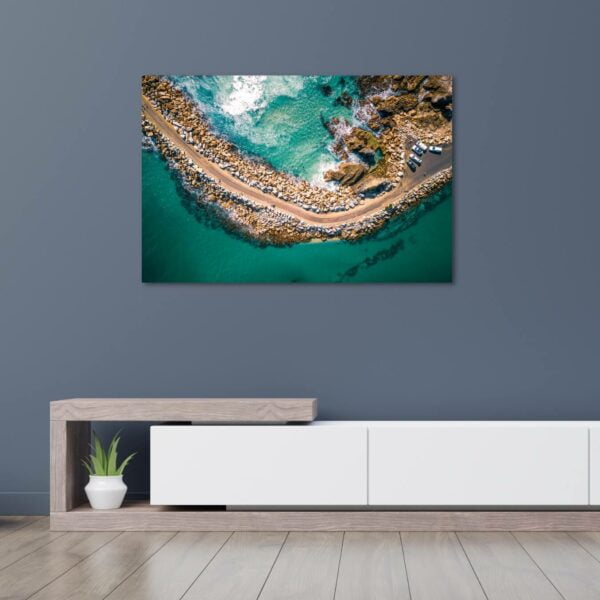 top view photography of Seal rocks in Narooma in beautiful colours perfect for canvas print.