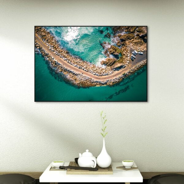 top view photography of Seal rocks in Narooma in beautiful colours perfect for canvas print.