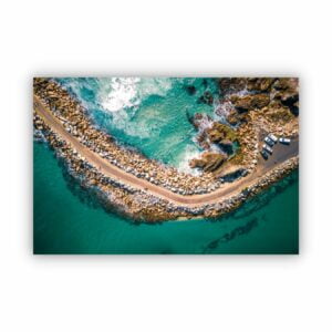 top view photography of Seal rocks in Narooma in beautiful colours perfect for canvas print.