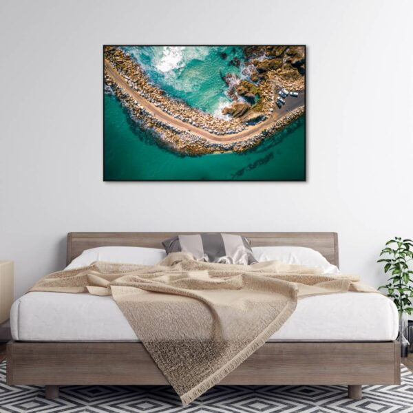 top view photography of Seal rocks in Narooma in beautiful colours perfect for canvas print.