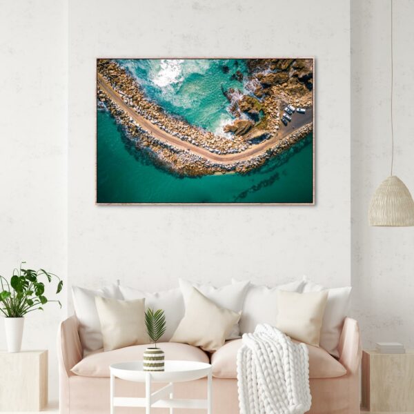 top view photography of Seal rocks in Narooma in beautiful colours perfect for canvas print.