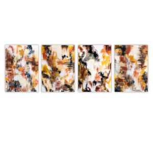 stunning set of 4 abstract paintings perfect for your home and office.