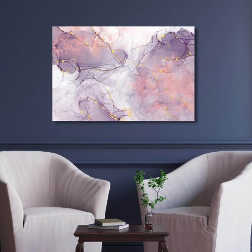 Canvas Print of Alcohol Ink Painting in Sitting Room
